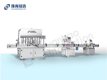 自動化膏體、液體灌裝、旋蓋、貼標生產(chǎn)線